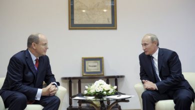 Владимир Путин и Принц Альберт