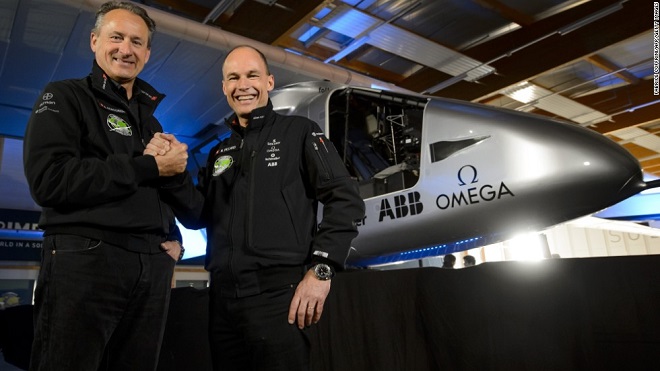 Bertrand Piccard and Andre Borschberg