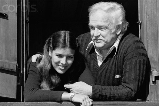 Prince Rainier III with young Princess Caroline