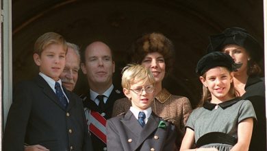 Grimaldi family with Pierre in the center at the official event