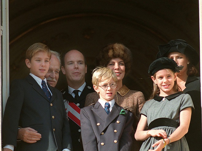 Grimaldi family with Pierre in the center at the official event