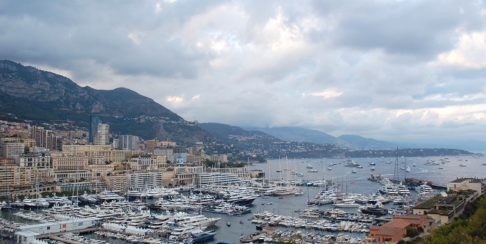 Вид на Монако во время яхт-шоу