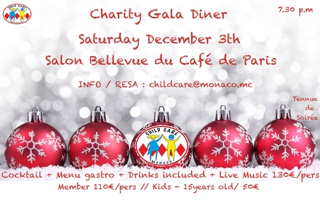 Charity Gala Diner for Child CARE Monaco