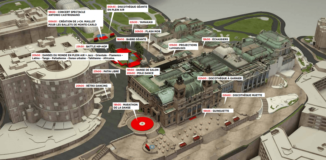 1 июля в Монако впервые состоится грандиозный праздник танца, организованный балетом Монте-Карло, правительством княжества и компанией SBM. В этот день весь район вокруг площади Казино трансформируют в огромный танцпол под открытым небом
