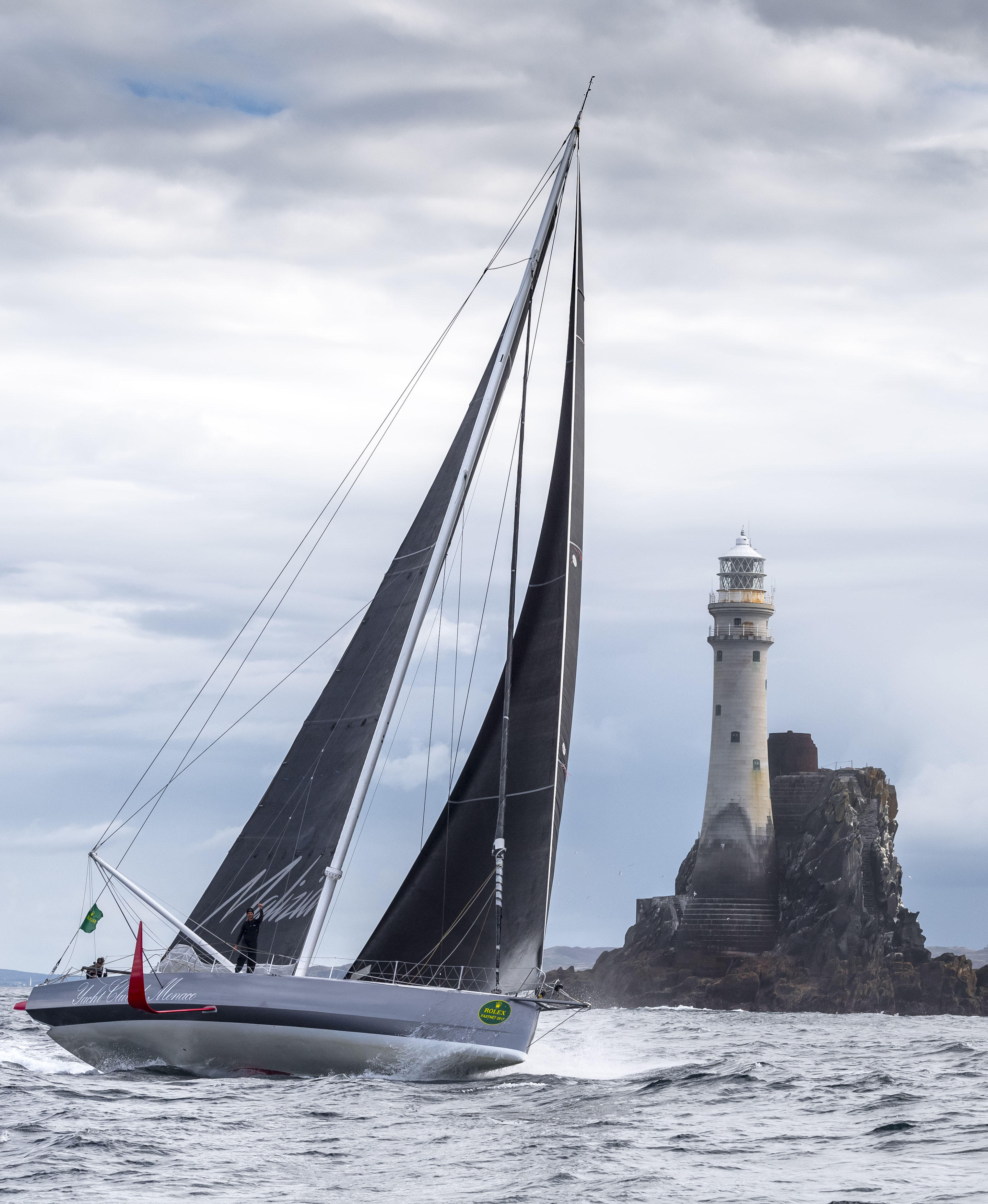 Пьер Казираги в тройке победителей регаты Rolex Fastnet