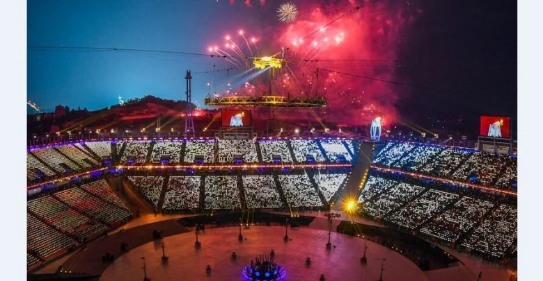 Сборная Монако на церемонии открытия XXIII зимних Олимпийских игр