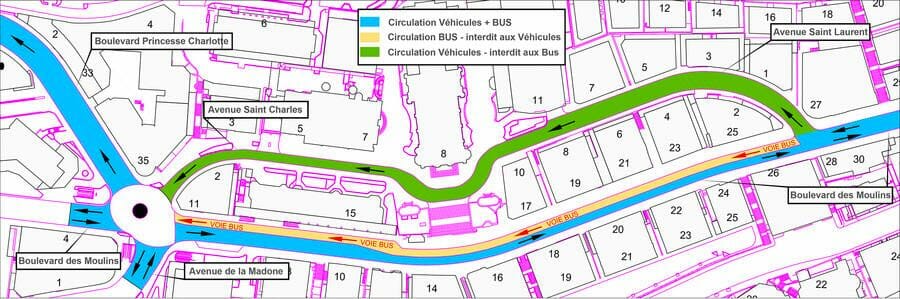 Модификация транспортного движения на улицах Монако