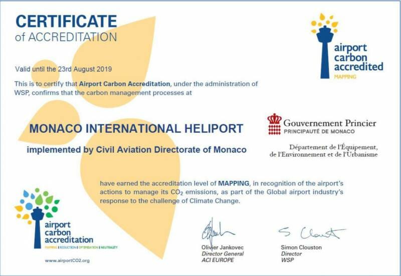 MC State News: Гелипорт Монако получил углеродную сертификацию