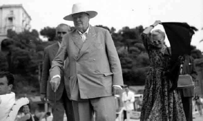 Черчилль в Монако в 1958 году