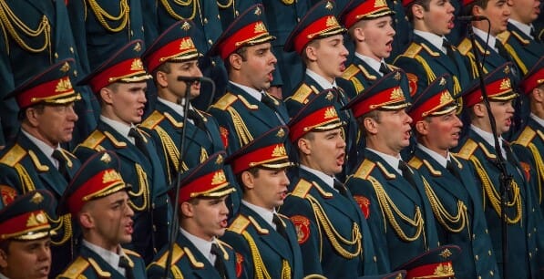 Выступление Хора Красной Армии в Ницце