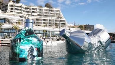 Новая экологическая инсталляция в Монако: «Бутылки-близнецы: послание в бутылке»