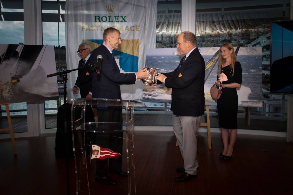 Дмитрий Рыболовлев передал князю Монако трофей Rolex Fastnet